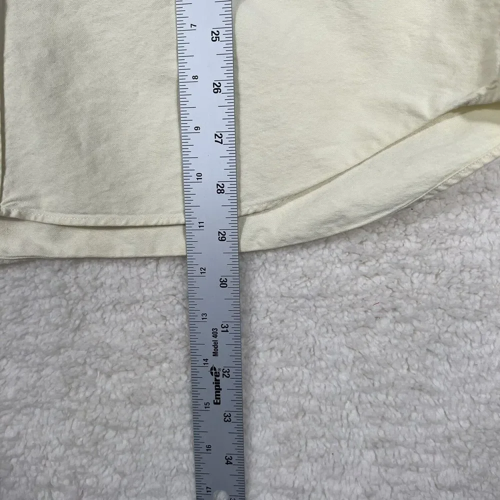 J Crew Shirt Mens Large Yellow Tailored Fit Long Sleeve Cotton‎ Button Down